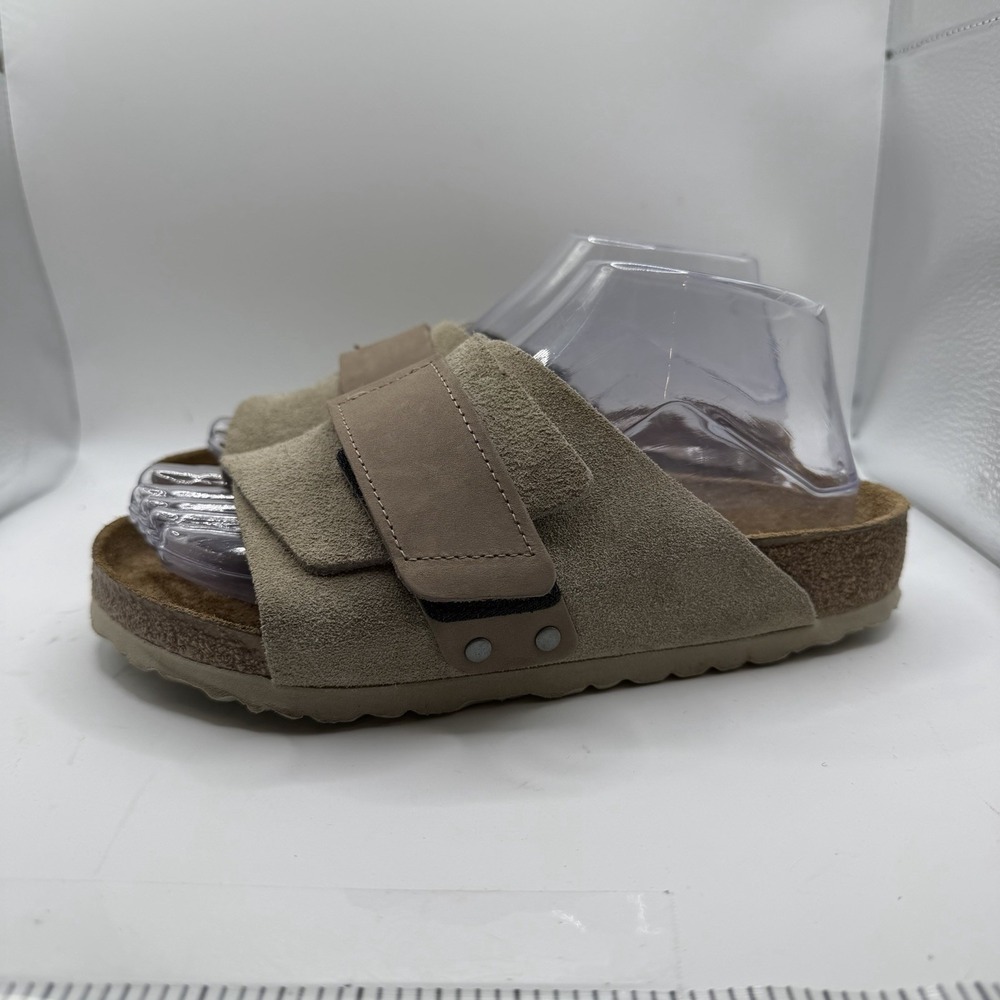 Birkenstock Kyoto Beige Suede Flat Sandals Size 36 US Womens 6 Narrow